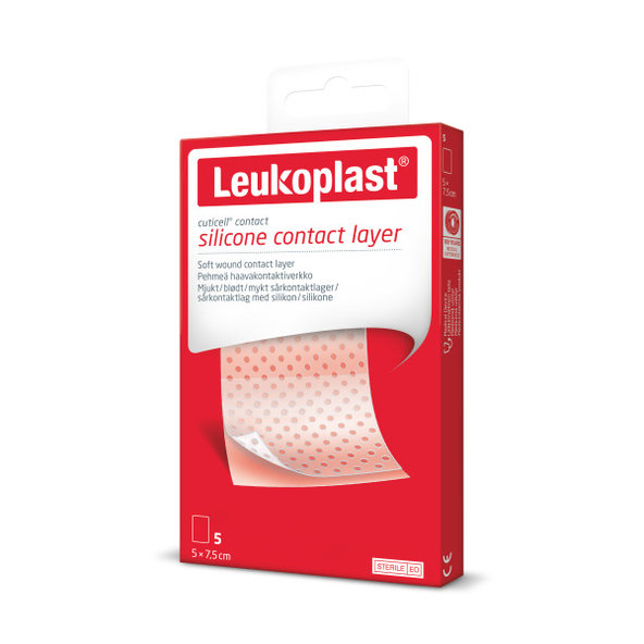 LEUKOPLAST Cuticell Contact sterilné krytie 5×7,5 cm, 5 ks