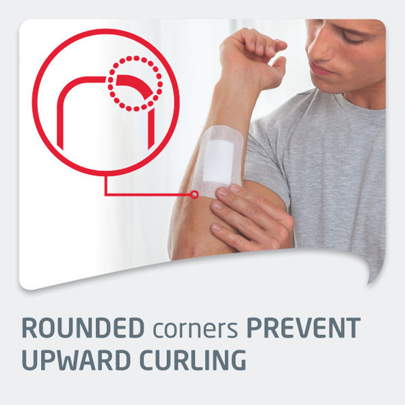 LEUKOPLAST Leukomed absorbčná náplasť na rany 5x7,2 cm, 5 ks