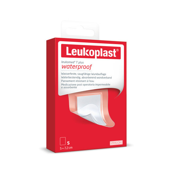 LEUKOPLAST LEUKOMED T Plus absorbčná náplasť na rany, 5x7,2cm 5 ks