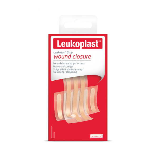 LEUKOPLAST Leukosan Strip pásky na uzavretie rán, 2 veľkosti 9 ks