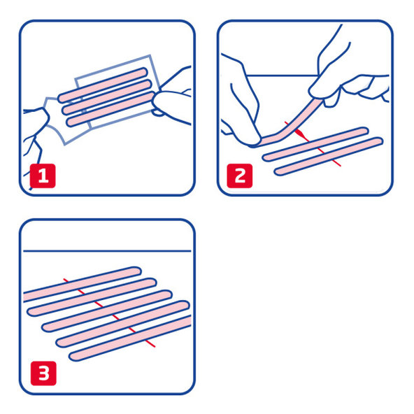 LEUKOPLAST Leukosan Strip pásky na uzavretie rán, 2 veľkosti 9 ks