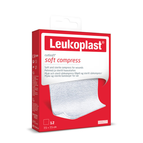 LEUKOPLAST® Cutisoft® soft compress 7,5x7,5cm, 12ks