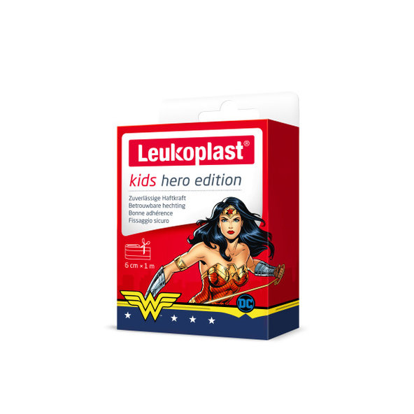 LEUKOPLAST KIDS Hero Edition Wonder Woman náplasť na rany, 6 cm x 1m  1 ks