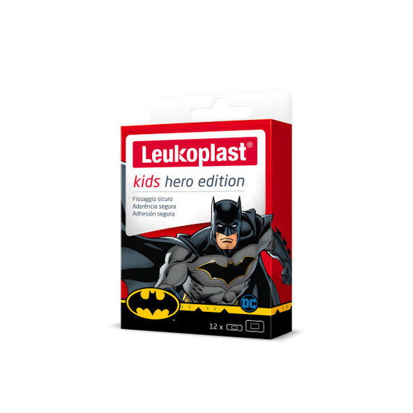 LEUKOPLAST KIDS Hero Edition Batman náplasť na rany, 2 veľkosti 12 ks