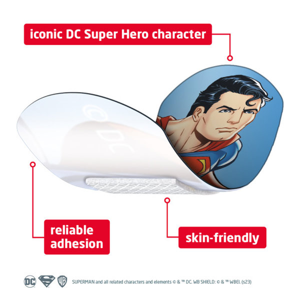 LEUKOPLAST KIDS Hero Edition Superman náplasť na rany, 2 veľkosti 12 ks