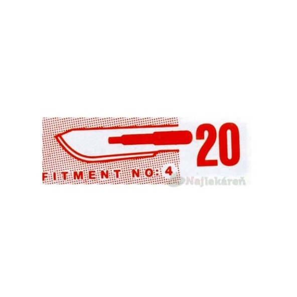 SKALPELOVÉ ČEPIELKY SURGEON č.20 sterilné  100ks