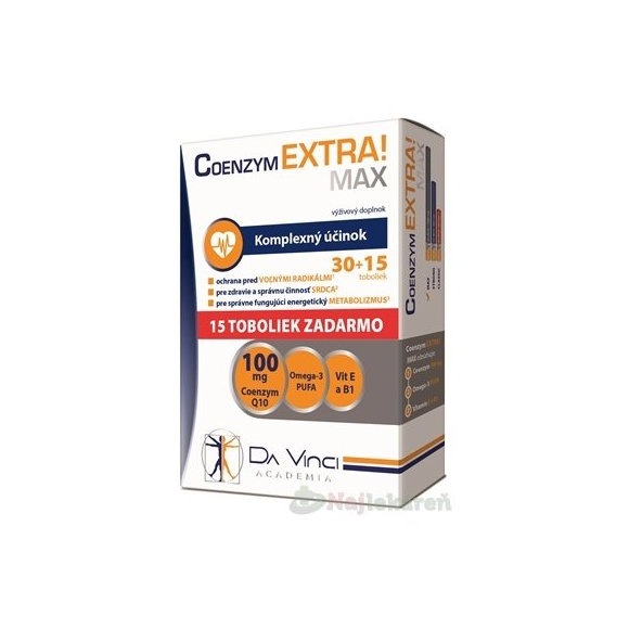 COENZYM EXTRA MAX 100mg - DA VINCI 30+15pcs zadarmo