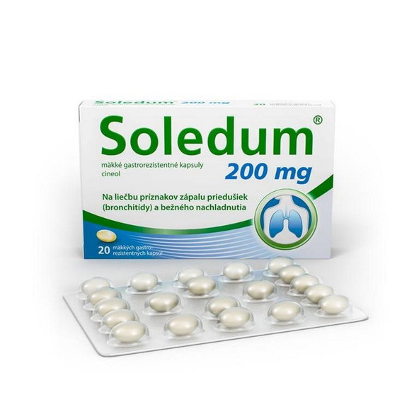 Soledum 200 mg na vykašliavanie 20 kapsúl