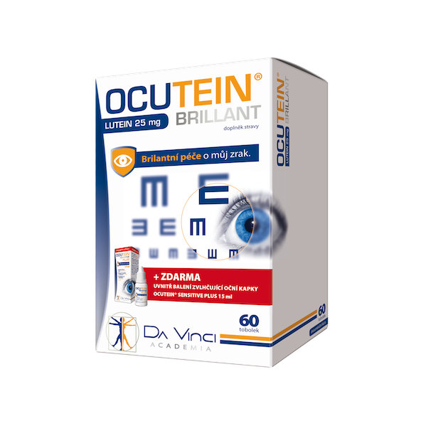 OCUTEIN BRILLANT Luteín 25mg - DA VINCI 60 kapsúl + kvapky 15ml