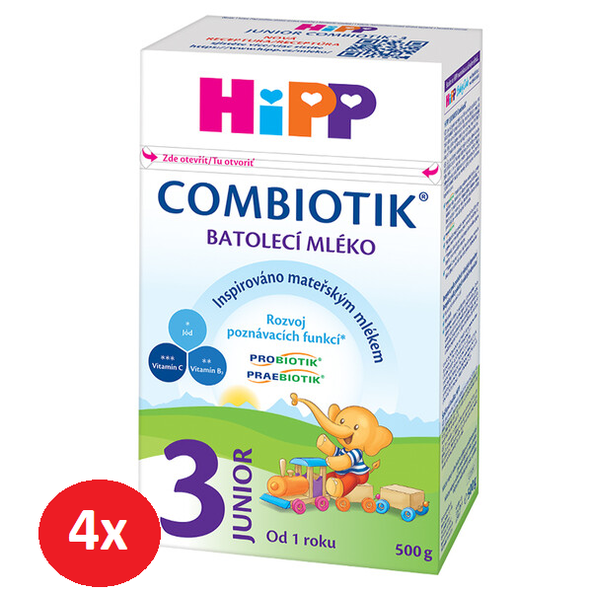 HiPP 3 JUNIOR Combiotik mliečna batoľacia výživa 4x500 g