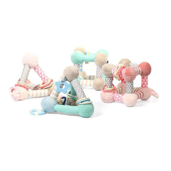 BABYONO Hračka edukačná na C krúžku pyramída mint 3 m+