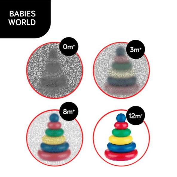 BABYONO Hračka edukačná plyšová Tiny Yoga Triangle C - More Collection