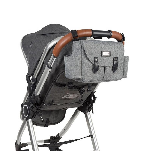 BEBEKINDOM Taška prebaľovacia Sara Grey Black