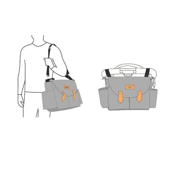 BEBEKINDOM Taška prebaľovacia Sara Grey Black