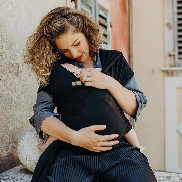 BOBA Nosič detí / šatka Boba Wrap - Black
