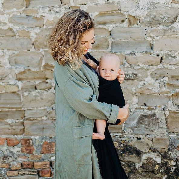 BOBA Nosič detí / šatka Boba Wrap - Black