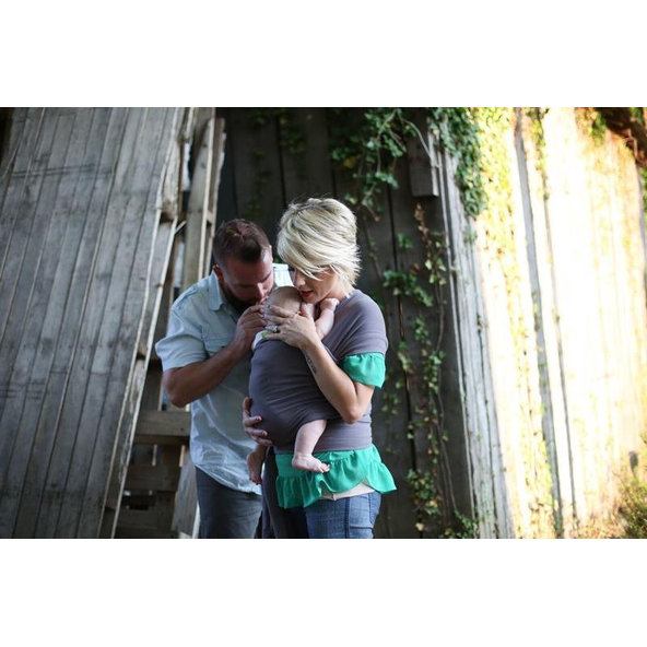 BOBA Nosič detí / šatka Boba Wrap Organic - Dark Gray