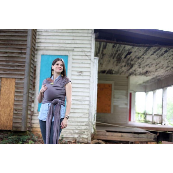 BOBA Nosič detí / šatka Boba Wrap Organic - Dark Gray