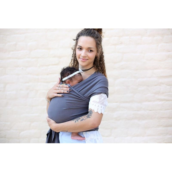 BOBA Nosič detí / šatka Boba Wrap Organic - Dark Gray