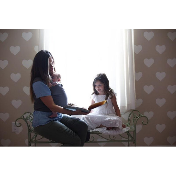 BOBA Nosič detí / šatka Boba Wrap Organic - Dark Gray