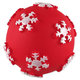 Hračka Dog Fantasy Winter Tale loptička pískacia, červená ⌀ 7cm
