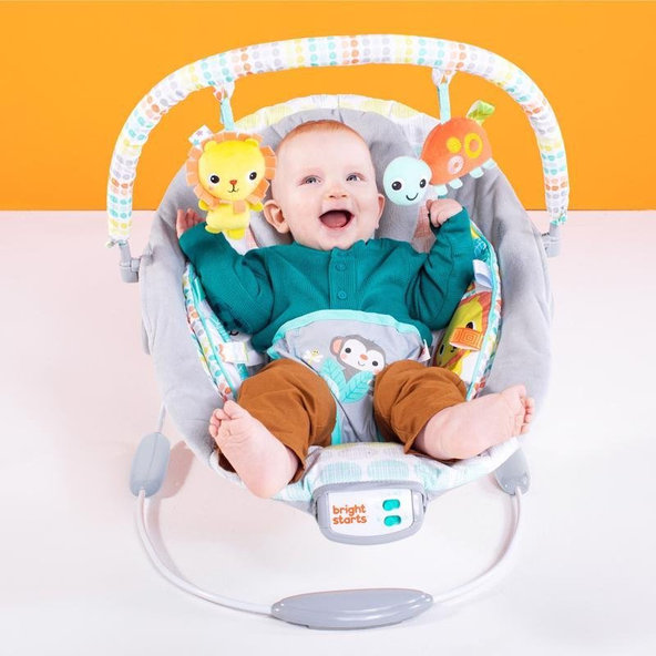 BRIGHT STARTS Lehátko vibrujúce s melódiou Whimsical Wild 0m+, do 9kg, 2019
