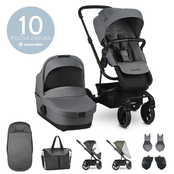 EASYWALKER Set kočík kombinovaný  Harvey3 Fossil Grey s príslušenstvom