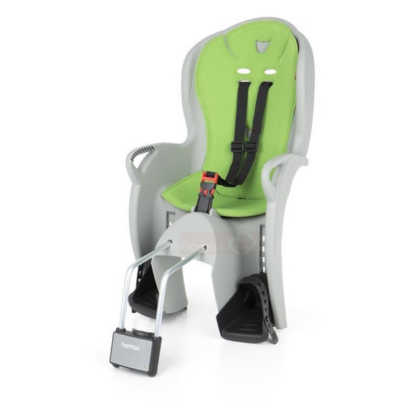 HAMAX Cyklosedačka Kiss Medium Grey/Green
