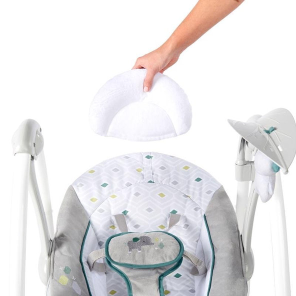 INGENUITY Hojdačka konvertibilná vibrujúca s melódiou Nash 2v1 0m+, do 9kg, 2019
