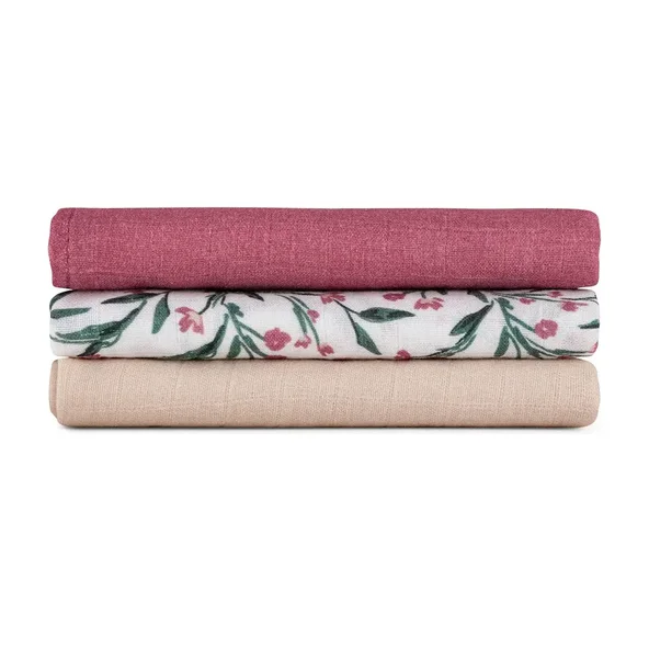 PETITE & MARS Sada plienok Moussy Pink Meadow 68 x 68 cm 3 ks