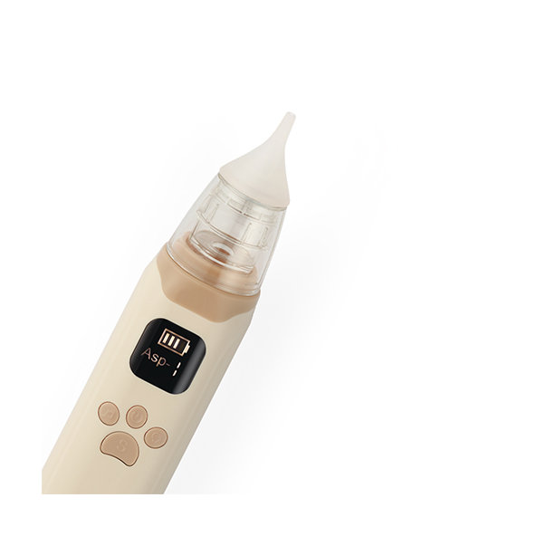 BABYONO Odsávačka nosných hlienov elektronická USB nabíjanie béžová