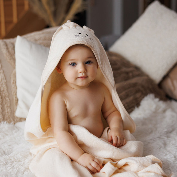 BABYONO Osuška bambusová Super Soft 100x100 cm Cream