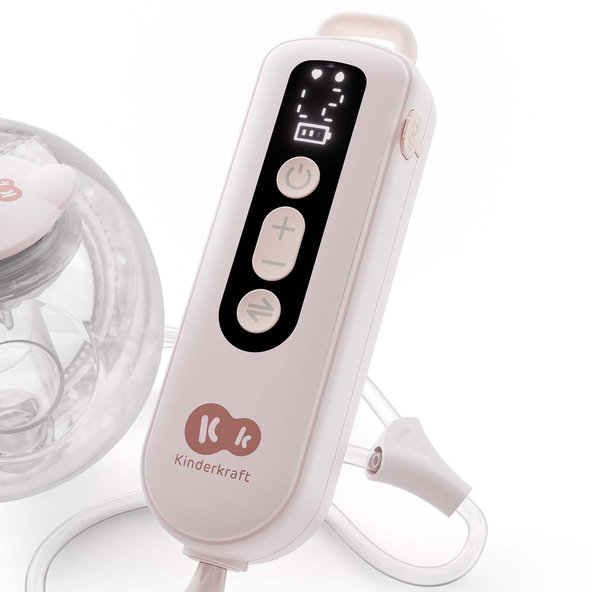 KINDERKRAFT Odsávačka mlieka Double Hands-free Gentle Flow Pink