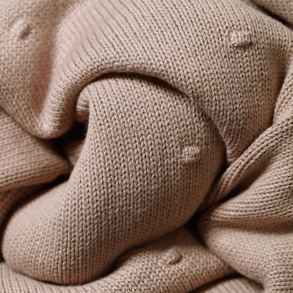 BABYONO Deka z prírodnej bavlny 75 × 100 cm 0m+ dark beige