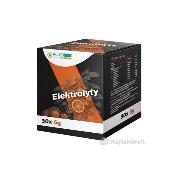 PLUS LEKÁREŇ Elektrolyty červený pomaranč 30 ks