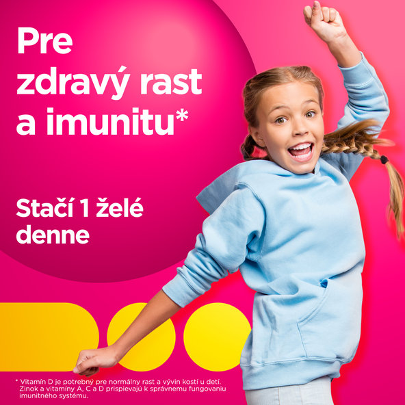 Centrum Kids GUMMIES malina a jahoda vitamíny a minerály 60 želé