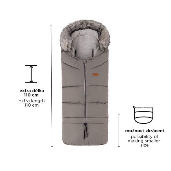 PETITE&MARS Set fusak Arctic 4v1 + rukavice Fjora Mocha Mousse