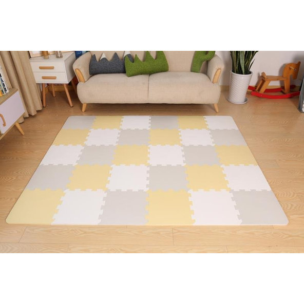 KINDERKRAFT Podložka penová puzzle Luno 150 x 180 cm Yellow, 30 ks