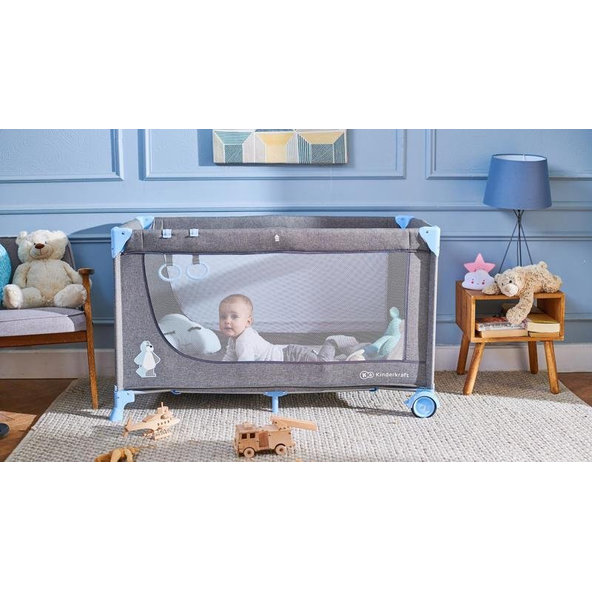 KINDERKRAFT Postieľka cestovná Joy Pink