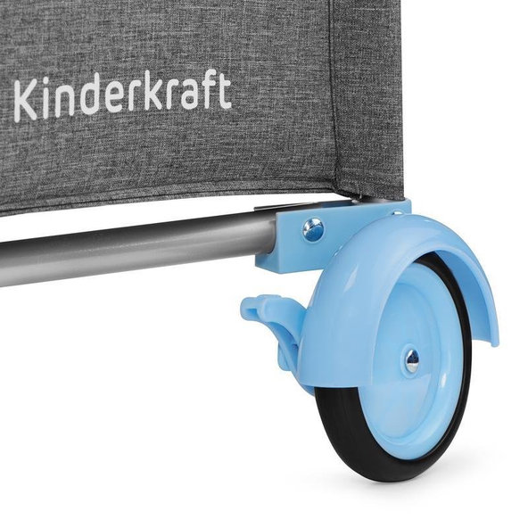KINDERKRAFT Postieľka cestovná Joy s doplnkami Blue