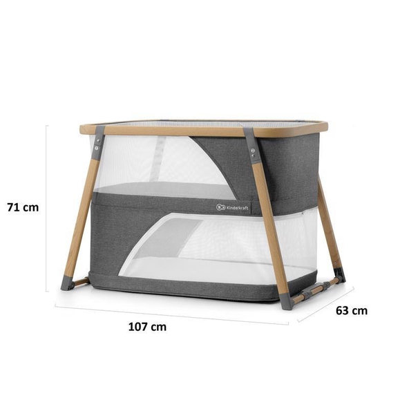 KINDERKRAFT Postieľka multifunkčná 4v1 Sofi Gray