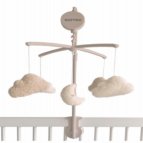 NATTOU Kolotoč hudobný nad postieľku Teddy 0m+