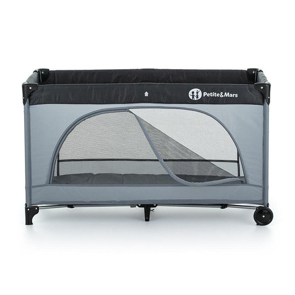 PETITE&MARS Postieľka cestovná Nyja Teddy Friend Coal​