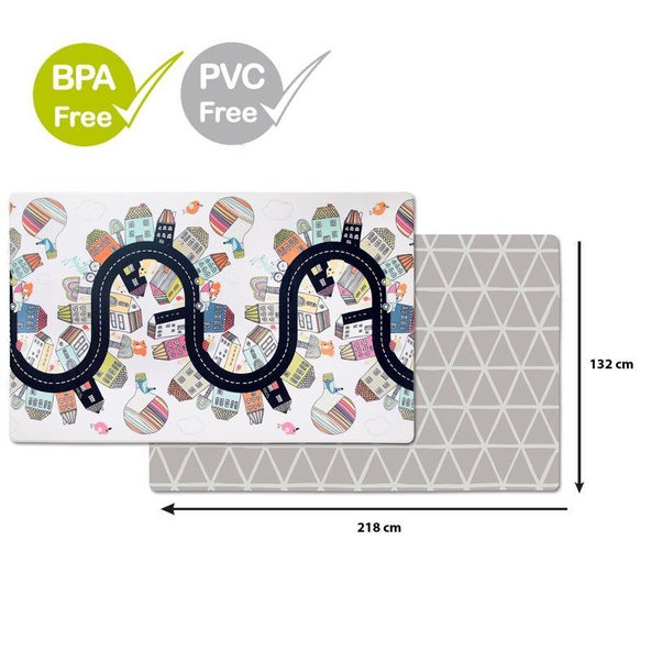 SKIP HOP Podložka na hranie bez PVC a BPA  218x132cm Vibrant Village 0m+