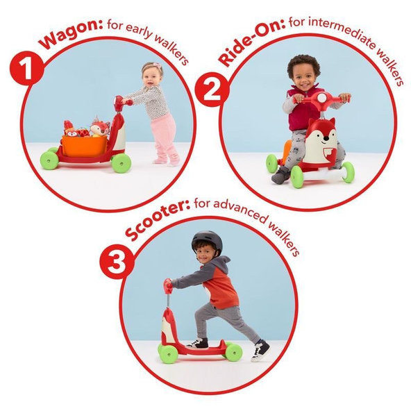 SKIP HOP Zoo odrážadlo 3v1 Ride-On Líška 12m+ do 20kg