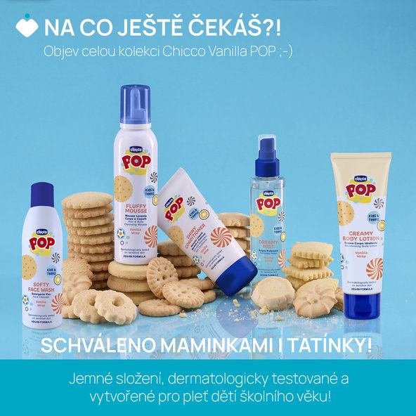 CHICCO Telové mlieko Vanilla POP pre deti a teenagerov 150ml