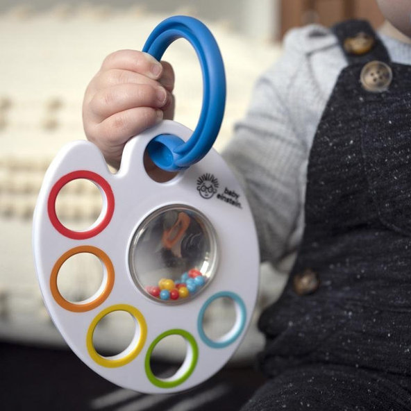 BABY EINSTEIN Hryzačka s hrkálkou s C krúžkami Shake, Rattle&Soothe™ 0m+
