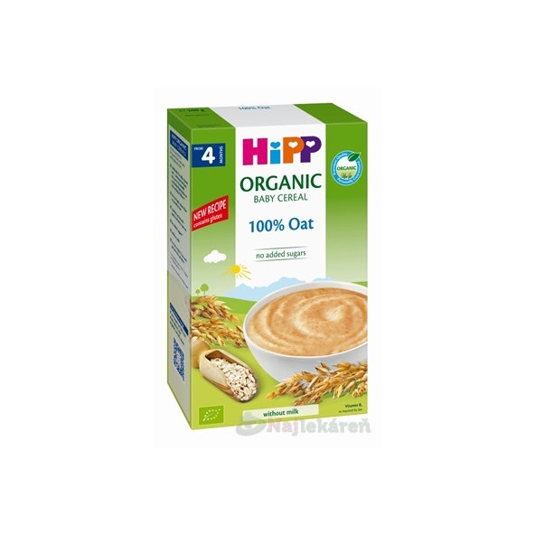 HiPP BIO kaša ovsená nemliečna 100 % 4m+ 200 g