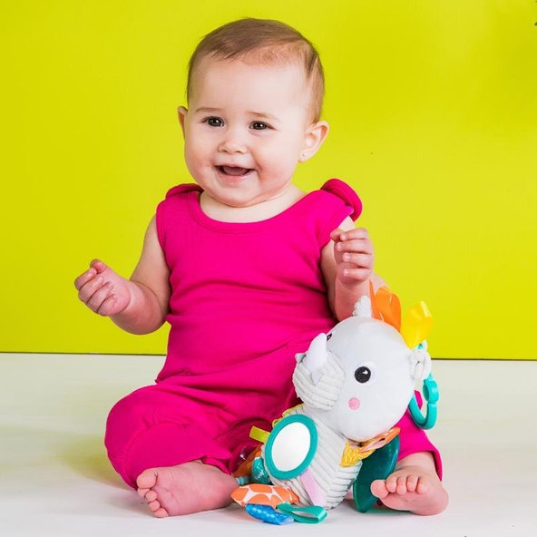 BRIGHT STARTS Hračka na C krúžku Playful Pals nosorožec 0m+