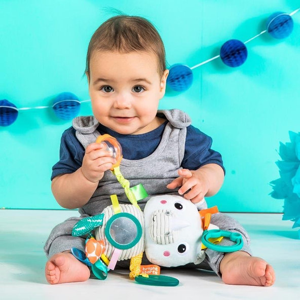 BRIGHT STARTS Hračka na C krúžku Playful Pals nosorožec 0m+